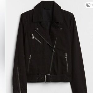 Unworn Gap denim moto jacket
